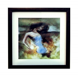 eCraftIndia 'Love Scene' UV Art Painting (Synthetic Wood, 23 cm x 23 cm, Satin Matt Texture)