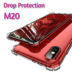 BIGZOOK Bumper Corner Protection Series Soft Transparent TPU Case Cover for Samsung Galaxy M20 (Transparent)