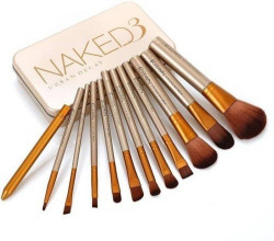 NAKEDPLUS Makeup Brushes Kit with A Storage Box - Set of 12