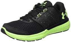 Under Armour Men's Black/Quirky Lime/Quirky Lime Running Shoes - 6 UK/India (40 EU) (1285670)