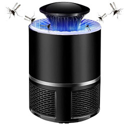 Asosmos Waterproof Electronics Mosquito Killer Trap UV Lamp Night Light Fly Bug Mosquito Zapper (Black)