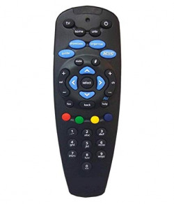 Upix DTH Set Top Box Remote (Black) Without Recording Feature, Compatible with All TV/LCD/LED, Works with Tata Sky SD/HD/HD+/4K DTH Set Top Box