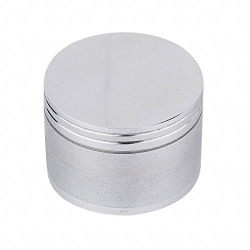 Metier 50mm Metal Herb Crusher with Honey Dust Filter (50mm, 4 Part), Silver