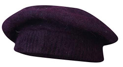 Zacharias Women's Angora Woolen Cap Purple