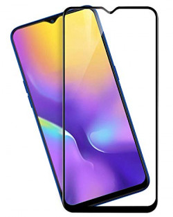 BIGZOOK Original 6D Tempered Glass with Curved Edges and 9H Hardness Full Glue Edge to Edge Screen Protection for Samsung Galaxy M20 - Black (2019) (1 Piece)
