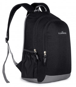  The Clownfish Unisex Delta Series 23 Liters Backpack |College Backpack| School Backpack|Backpack|Bags (Black)
