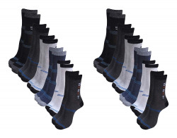 Zacharias Men's Poly Cotton Socks (Pack of 12, Multi-Coloured) 