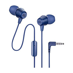 JBL C50HI in-Ear Headphones with Mic (Blue)