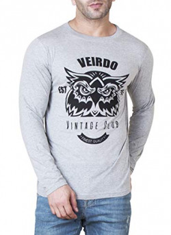 Veirdo Men's Cotton Tshirt Grey
