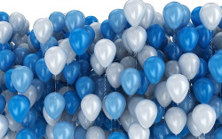  Archana Nhr Decoration Large Balloon Pack Of 100 Pieces (Blue & White)