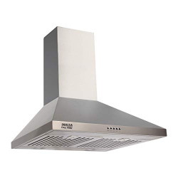 Inalsa 60cm, 900 m³/hr Kitchen Chimney Enya 60BF With Stainless Steel Baffle Filter (Stainless Steel), Silver