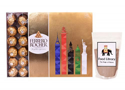 FOOD LIBRARY THE MAGIC OF NATURE Combo of Ferrero Rocher Chocolates - 48 Pieces and Drinking Chocolate Powder (100g)