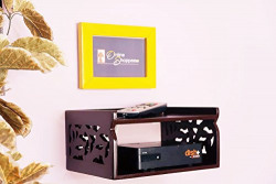 Onlineshoppee Beautiful Set Top Box Wall Shelf (Brown)