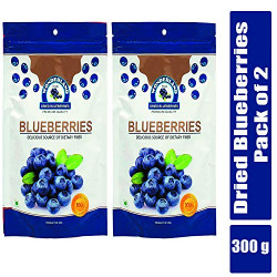 Wonderland Dried Blueberry 300g Combo Pack of 2 (150g Each)
