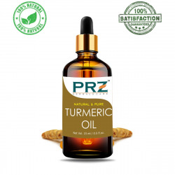  PRZ Turmeric Essential Oil (15ML) - Pure Natural & Therapeutic Grade Oil For Aromatherapy Body Massage, Skin Care & Hair Care