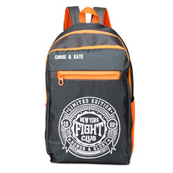 Chris & Kate New Grey-Orange Backpack | Laptop Bag | School Bag | College Bag | Multipurpose Bag(27 litres)(CKB-110AI)