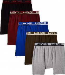 Lux Cozi Bigshot Long Underwear for Men - Pack of 5 - Assorted Colors 