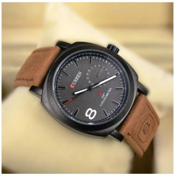 Curren Brown Leather Analog Watch