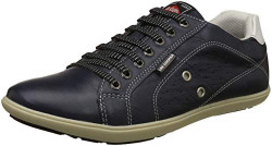 Lee Cooper Men's Blue Leather Sneakers-6 UK/India (40 EU) (LC2242)