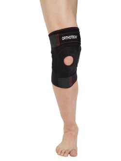 Orthotech Open Patella Knee Supporter (Black, S-L) 