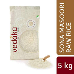 Amazon Brand - Vedaka Sona Masoori Raw Rice, 5Kg, White