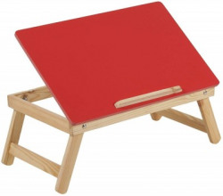 Digionics Foldable Study wooden Kids Study bed table Wood Portable Laptop Table(Finish Color - Red)