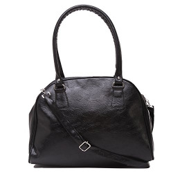 Fiona Trends Women's Black PU Handbag (FT25-Black)