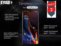 Kyosei Tempered Glass for One Plus 6t(Pack of 2)
