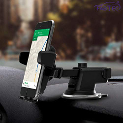 Fabtec Mobile Holder for Car Dashboard & Windshield Mobile Stand Mount Car Mobile Phone Holder (Heavy Silver)