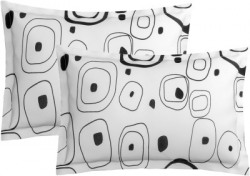 Kihome Printed Pillows Cover(Pack of 2, 68 cm*43 cm, White)