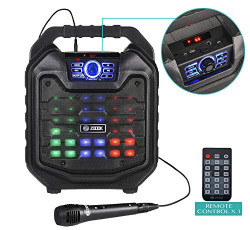 Zoook Rocker Thunder 2 30 watts Karaoke Bluetooth Party Speaker with Remote & Wired Mic (Black)