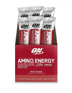 Optimum Nutrition (ON) Essential Amino Energy Drink Travel Pack – Pack of 6 Servings (Fruit Fusion). Prime Savings: You save an additional 10% on this item at checkout.