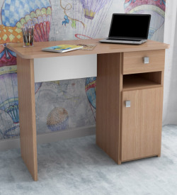 McBruno Study Table in Country Oak Finish by Mollycoddle