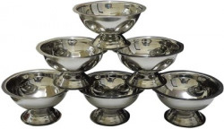 Sukot Stainless Steel Bowl Set(Silver, Pack of 6)