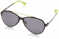 Fastrack UV Protected Aviator Men's Sunglasses - (M168BK3|56|Black Color) 