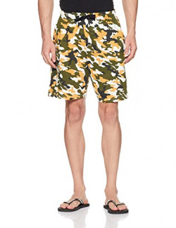 Cloth Theory Men's Regular Fit Shorts (CTMSCAMO001_Green Camo_M)