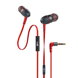 boAt Bass Heads 225 in-Ear Bass Headphones with One Button Mic (Red)