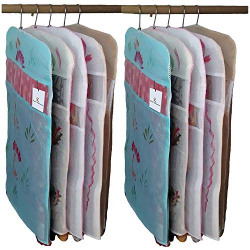 Kuber Industries 10 Piece Non Woven Hanging Saree Cover Set