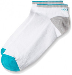 Jockey Men's Ankle Socks (Pack of 2) (8901326109434_7052_18-28 cm_White and Teal Green)