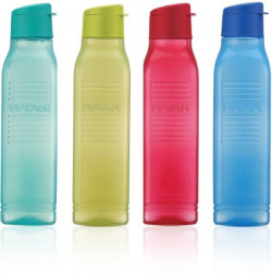 Ratan All Fresh BPA Free PP with Fliptop Cap 750 ml Bottle(Pack of 4, Red, Green, Blue)