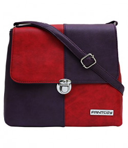 fantosy women purple and red zoomy slingbag fnsb-159