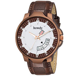 HOWDY Analogue Brown Dial Men's Watch