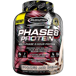 MuscleTech Phase 8 Multiphase 8-Hour Protein - 4.60 lbs, 2.09 kg (Cookies And Cream)