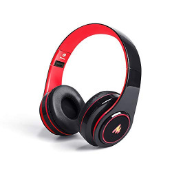 Maono AU-D422L Over-Ear Bluetooth Wireless Headphones with Built in Mic (Red and Black)