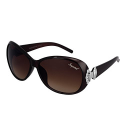 Imperial Club Oval Over-Sized Womens Sunglasses(Wy011|40|Brown)