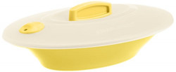 Signoraware Oval Server with Cover, Lemon Yellow