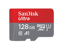 Sandisk 128GB Class 10 Ultra MicroSD UHS-U1A1 Card with Adapter (SDSQUAR-128G-GO61A)
