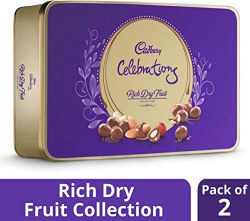 Cadbury Celebrations Rich Dry Fruit Chocolate Gift Box, 177g (Pack of 2)