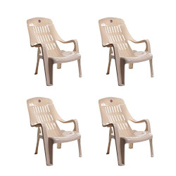 Cello Comfort Sit Set of 4 Chairs (Beige)