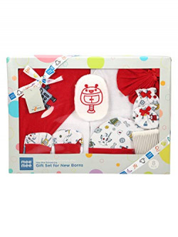 Mee Mee MM-3070B Pampering Gift Set for New Born, Red (8 Pieces)